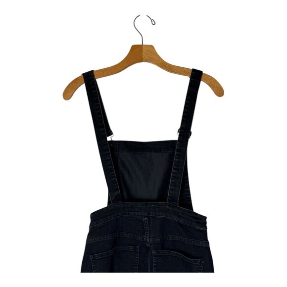 Madewell Overalls Women XS Washed Black Luna Denim Skinny Gothic Grunge Outdoor - Picture 6 of 11